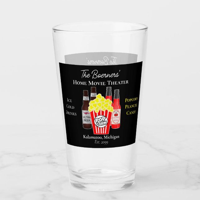 Zuhause Movie Theater Beer Soda Drinking Brille Glas (Vorderseite)