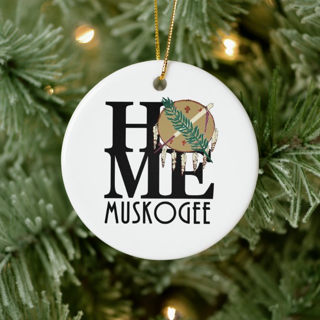 ZUHAUSE Muskogee Oklahaoma Keramik Ornament (Baum)