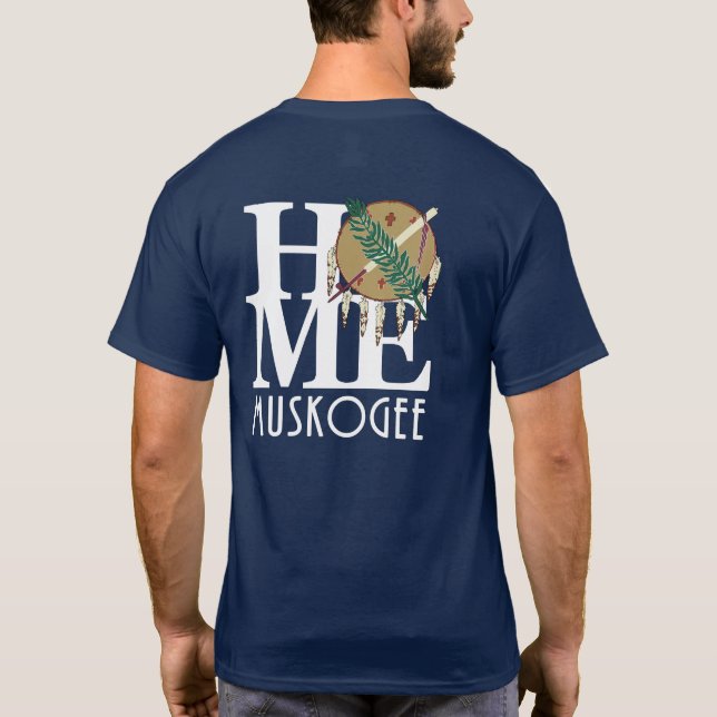 ZUHAUSE Muskoh\gee (Rückseite), weißer Text T-Shirt (Rückseite)