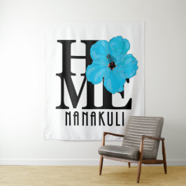 ZUHAUSE Nanakuli Blue Hibiskus Wandteppich