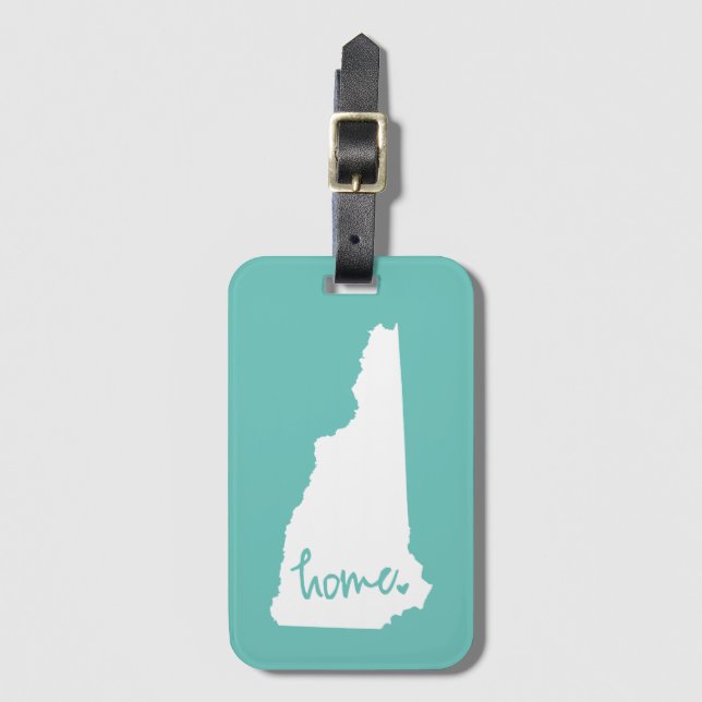 Zuhause-New Hampshire Gewohnheits-Farbe Gepäckanhänger (Vorderseite Vertikal)
