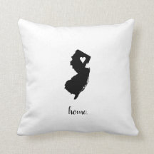 "Zuhause-" New-Jersey Throw-Kissen
