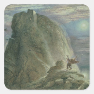 Zuhause Nr. 2 der Hexen Quadratischer Aufkleber