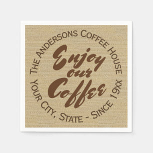 Zuhause oder Geschäfts-Kaffee-Geschäft Serviette