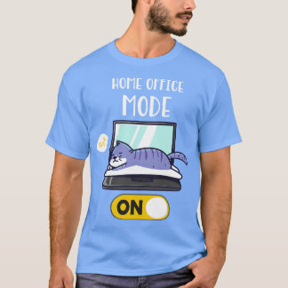 Zuhause-Office-Modus auf der Lazy Cat auf dem Lapt T-Shirt