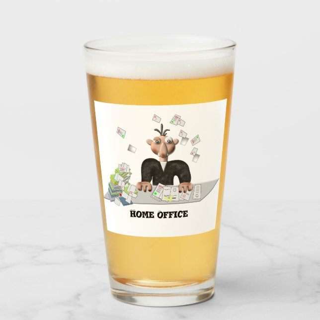 Zuhause Office , Personalisiert Glas (Vorne (Gefüllt))