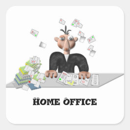 Zuhause Office , Personalisiert Quadratischer Aufkleber