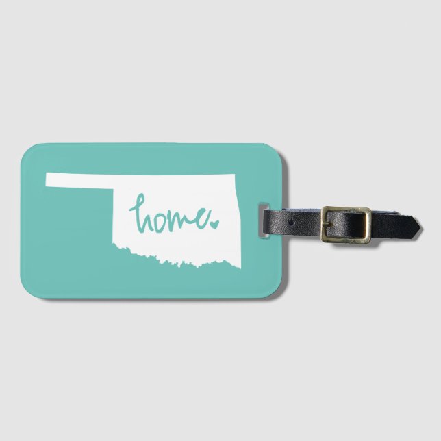 Zuhause-Oklahoma-Gewohnheits-Farbe Gepäckanhänger (Vorderseite (Horizontal))