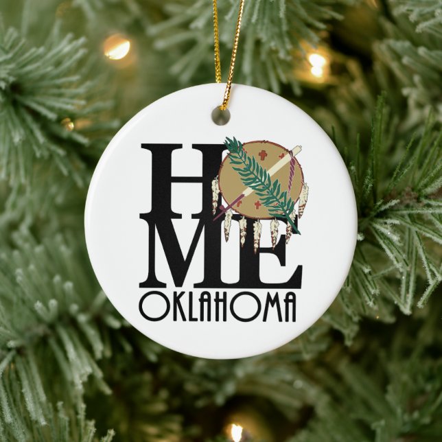 ZUHAUSE Oklahoma Keramik Ornament (Baum)