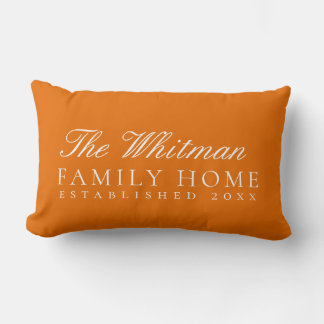 Zuhause Orange White Lendenkissen