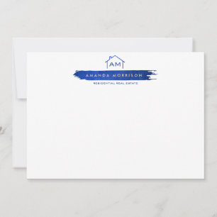 Zuhause Paint Swash Flat Note Card Mitteilungskarte