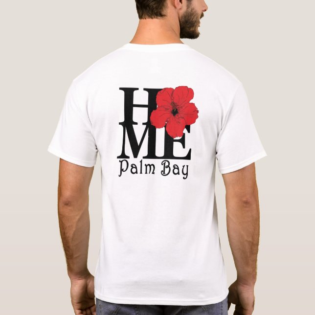 ZUHAUSE Palm Bay Red Hibisken (Back Print) T-Shirt (Rückseite)