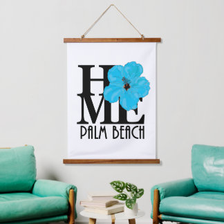 ZUHAUSE Palm Beach Florida Wandteppich Mit Holzrahmen