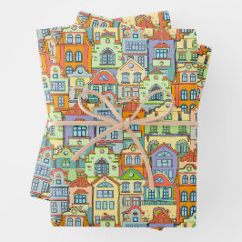 Zuhause-Party für den Haushalt Geschenkpapier Set