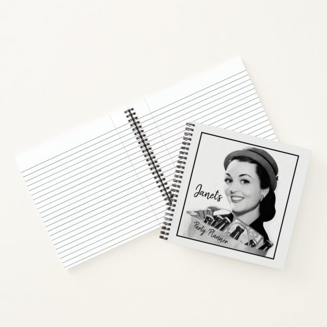 Zuhause Party Planner Niedliche Lady aus der Mitte Notizbuch (Innenseite)