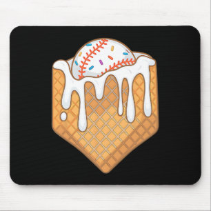 Zuhause Plate Ice Cream Tropfen Spaß Sport Lover 1 Mousepad