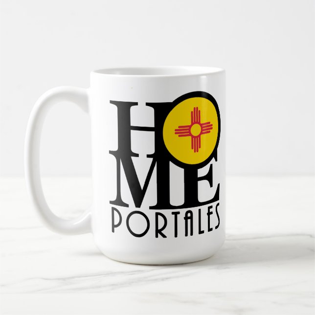 ZUHAUSE Portales New Mexico 15oz Kaffeetasse (Links)