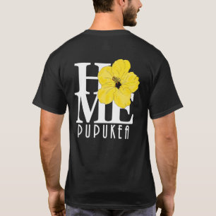 ZUHAUSE Pupukea Gelber Hibiskus (Rückseite) T-Shirt