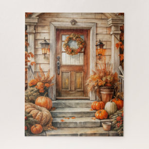 Zuhause Puzzle im Herbst