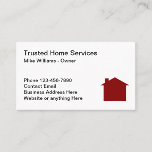 Zuhause Real Anwesen Business Cards Visitenkarte