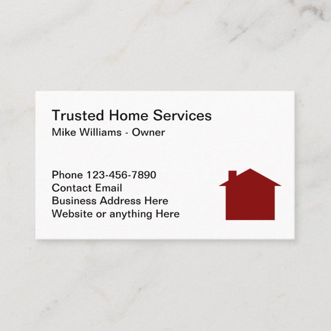 Zuhause Real Anwesen Business Cards Visitenkarte (Vorderseite)