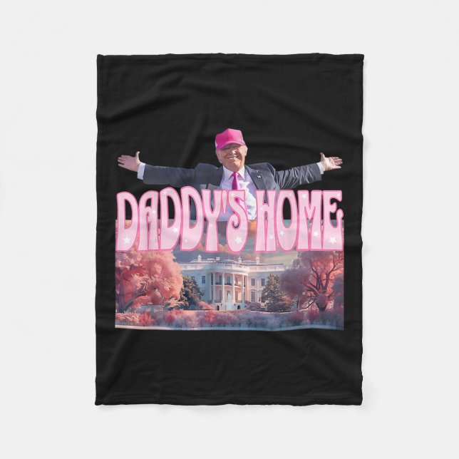 Zuhause Real Donald Pink Preppy Edgy Good Man Trum Fleecedecke (Vorderseite)