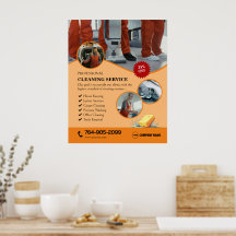 Zuhause-Reinigungs-Services-Kundenposter