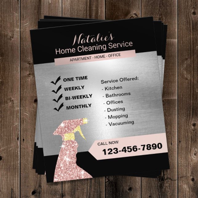 Zuhause-Reinigungsservice Berufliches Haus Behalte Flyer (Von Creator hochgeladen)