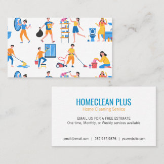 Zuhause-Reinigungsservice-Muster Business Card Visitenkarte