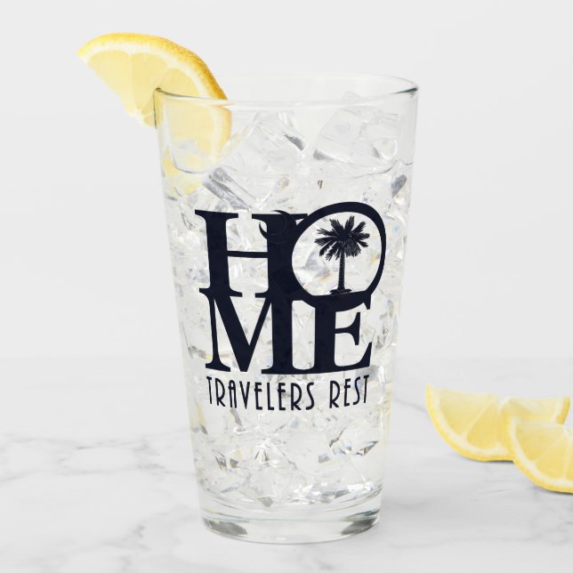 ZUHAUSE Reisende Erholung Glas (Vorderseite Ice)