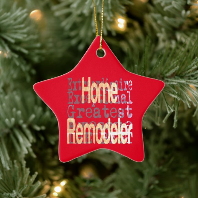 Zuhause Remodeler Extraordinaire Keramik Ornament (Baum)
