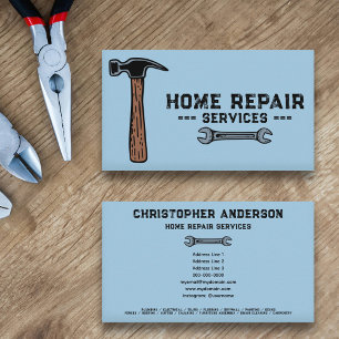 Zuhause Repair Service Blue Visitenkarte