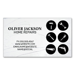 Zuhause-Reparatur   Tools   Handyman Magnetische Visitenkarte