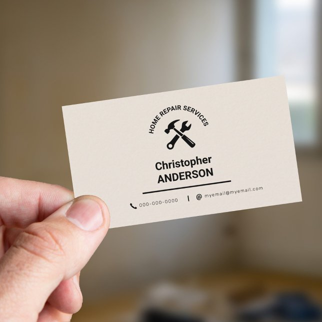 Zuhause-Reparaturdienste Visitenkarte (Home Repair Services Business Card)