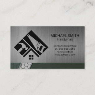 Zuhause-Reparaturwerkzeuge Hintergrund für metal Visitenkarte