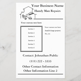 Zuhause reparieren Handy Man Flyer