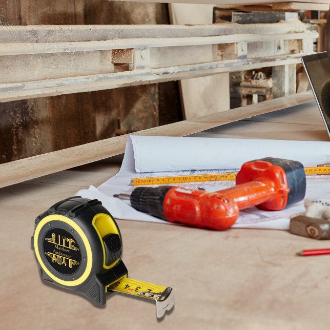 Zuhause repariert den Namen von Black Gold Tools Maßband (Von Creator hochgeladen)