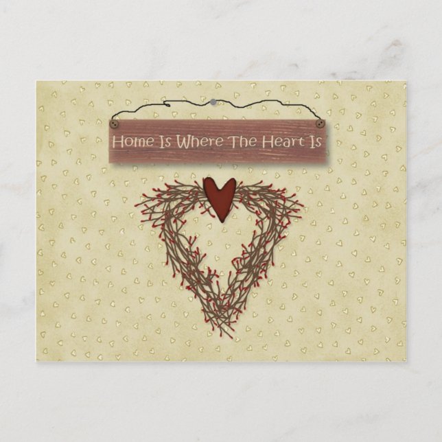 Zuhause-Rezept-Karte Postkarte (Vorderseite)