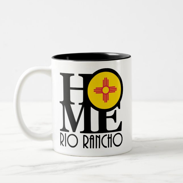 ZUHAUSE Rio Rancho New Mexico 11oz Zweifarbige Tasse (Links)