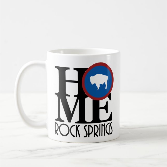 ZUHAUSE Rock Springs, Wyoming 11oz Kaffeetasse (Links)