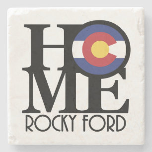 ZUHAUSE Rocky Ford Colorado Steinuntersetzer