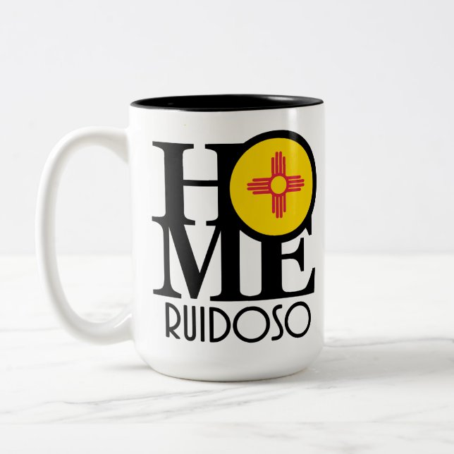 ZUHAUSE Ruidoso, NM 15oz Zweifarbige Tasse (Links)