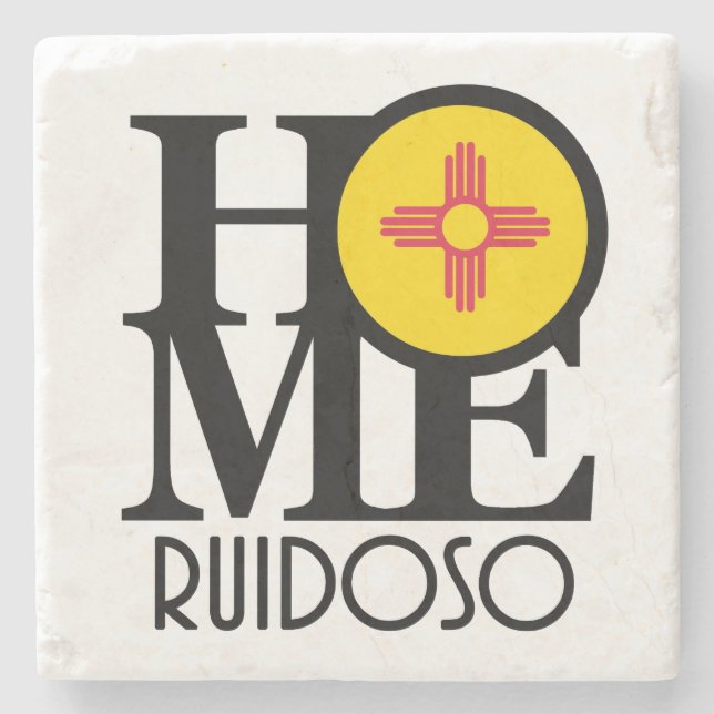 ZUHAUSE Ruidoso, NM Steinuntersetzer (Vorderseite)