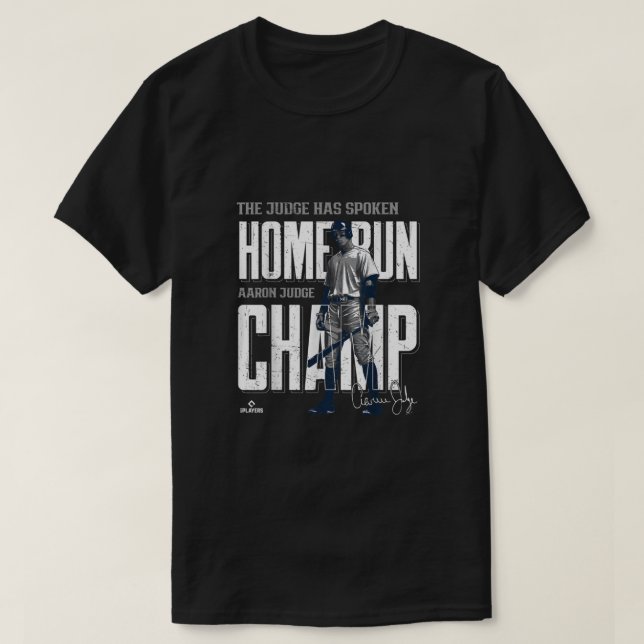 Zuhause Run Champ Aaron Judge New York MLBPA T-Shirt (Design vorne)