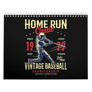 Zuhause Run Classic Vintag Baseball Meisterschaft Kalender