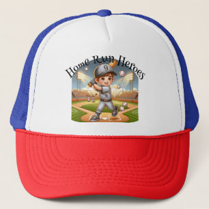 Zuhause Run Heroes Kids Baseball Hat Truckerkappe
