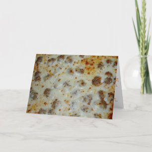 "Zuhause Run Sausage Pizza" Gratulationskarte Karte