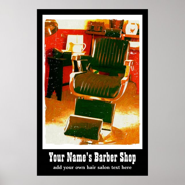 Zuhause Salon oder Friseur Vintage Werbung Poster (Vorne)