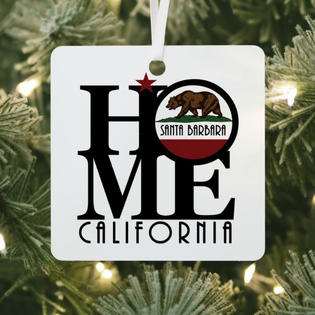 ZUHAUSE Santa Barbara California Ornament Aus Metall (InSitu)