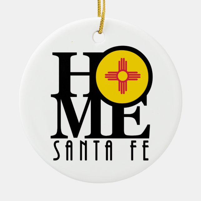 ZUHAUSE Santa Fe New Mexico Keramik Ornament (Vorne)